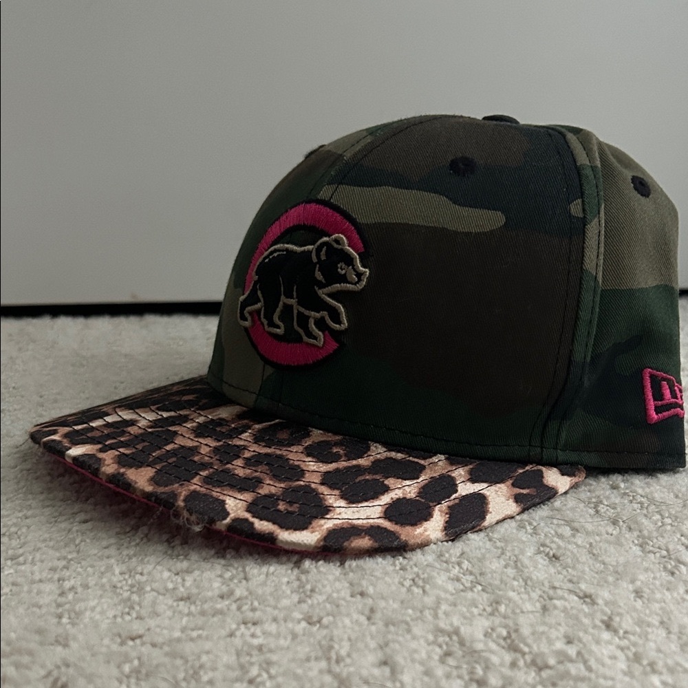 RARE Camouflage and Leopard Chicago Cubs hat